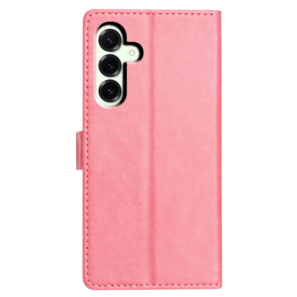 Samsung Galaxy A27 EIDERWOOD Kunstlæder Flip Cover - Strop - Lyserød