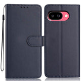 Google Pixel 10a EIDERWOOD Kunstlæder Flip Cover m. Strop - Blå