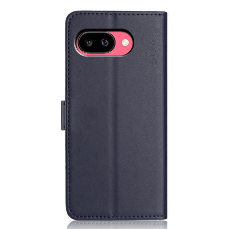 Google Pixel 10a EIDERWOOD Kunstlæder Flip Cover m. Strop - Blå