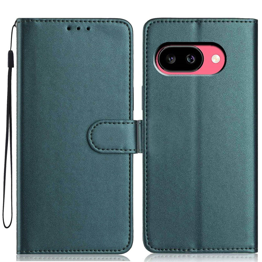 Google Pixel 10a EIDERWOOD Kunstlæder Flip Cover m. Strop - Grøn