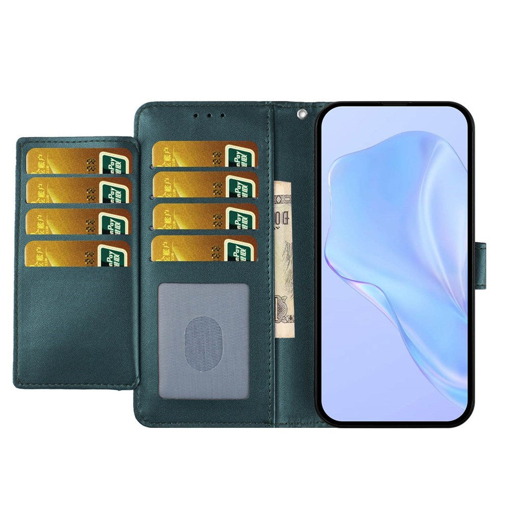 Google Pixel 10a EIDERWOOD Kunstlæder Flip Cover m. Strop - Grøn
