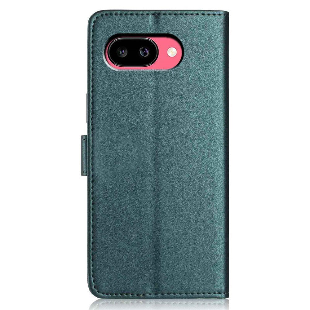 Google Pixel 10a EIDERWOOD Kunstlæder Flip Cover m. Strop - Grøn