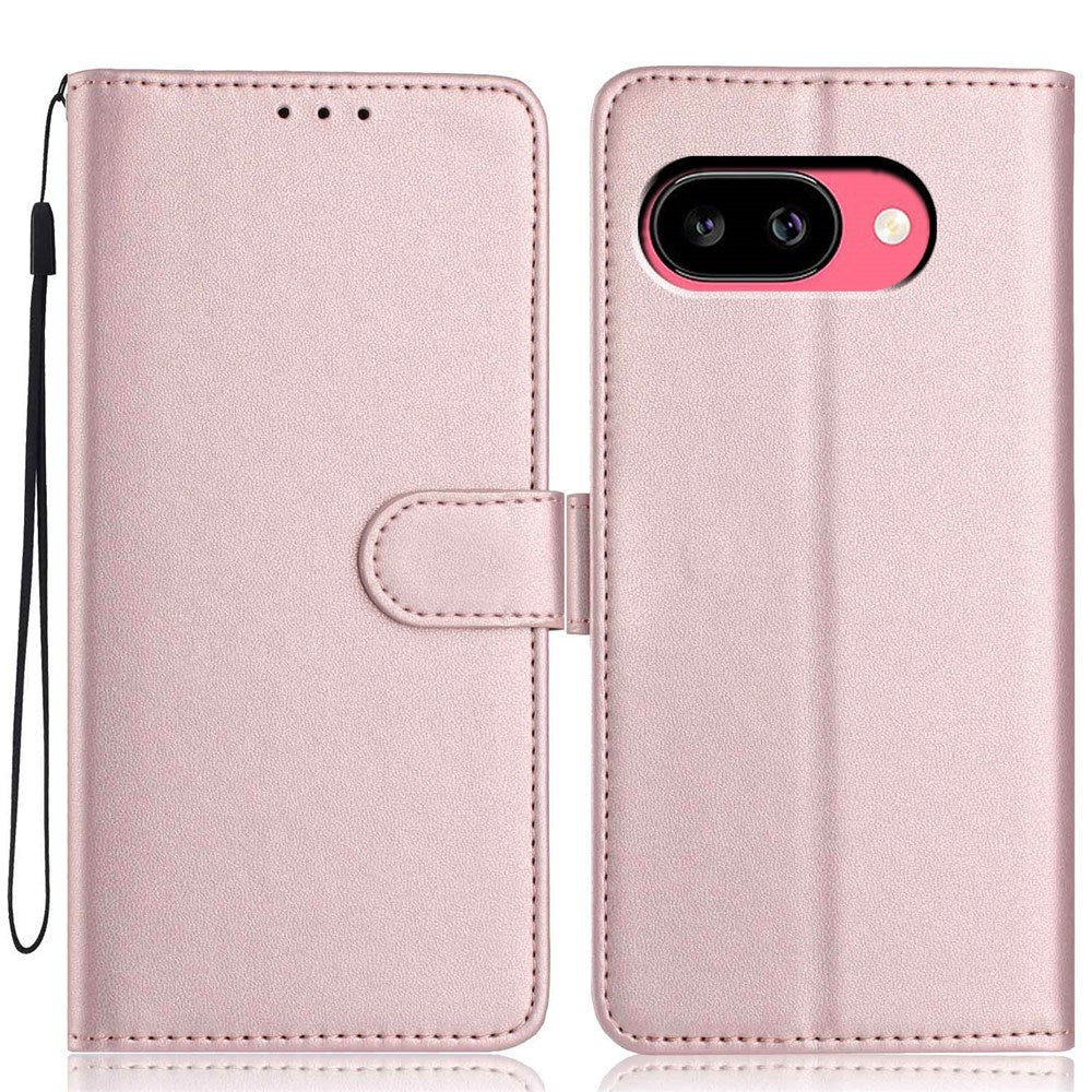 Google Pixel 10a EIDERWOOD Kunstlæder Flip Cover m. Strop - Rose Gold