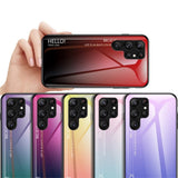 Samsung Galaxy S23 Ultra Glas Bagside Cover - Hello - Sort