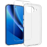 Google Pixel 10a EIDERWOOD 2-i-1 Beskyttelsessæt m. Plast Cover & Skærmbeskyttelsesglas - Gennemsigtig