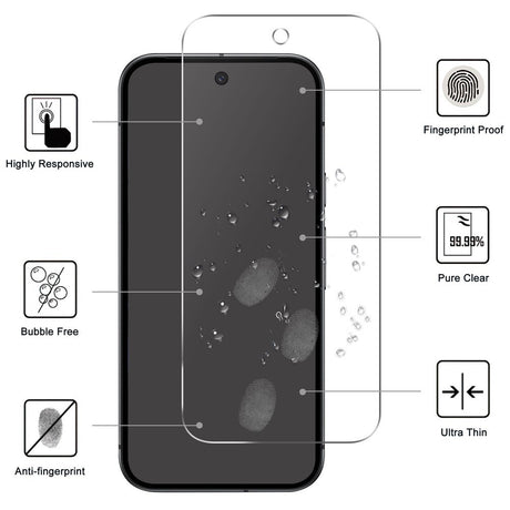 Google Pixel 10a EIDERWOOD 2-i-1 Beskyttelsessæt m. Plast Cover & Skærmbeskyttelsesglas - Gennemsigtig