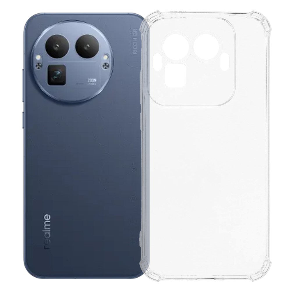 Realme GT 8 Pro EIDERWOOD Fleksibelt Plast Bagside Cover m. Stødabsorberende Hjørner - Gennemsigtig