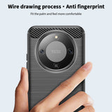 Honor Magic8 Lite MOFI Brushed Carbon Fiber Plast Mobilcover - Sort