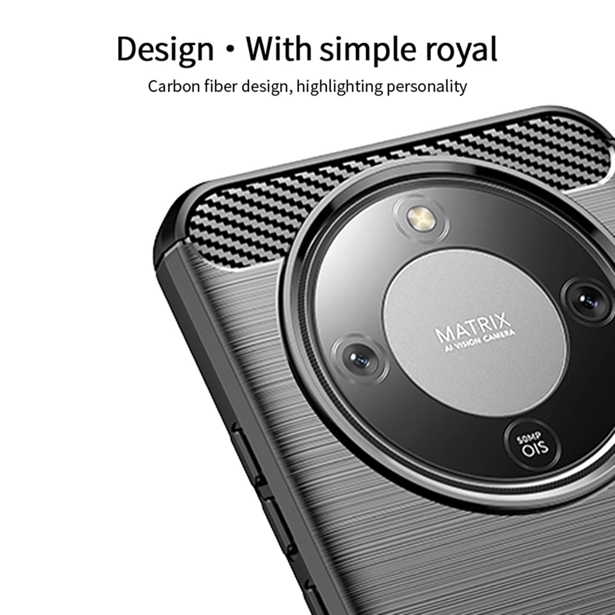 Honor Magic8 Lite MOFI Brushed Carbon Fiber Plast Mobilcover - Blå