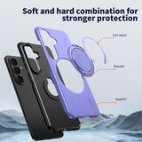 Samsung Galaxy S26 EIDERWOOD Hybrid Plast Bagside Cover - Roterende Kickstand - Lilla