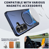 Samsung Galaxy S26 EIDERWOOD Hybrid Plast Bagside Cover - Roterende Kickstand - Blå