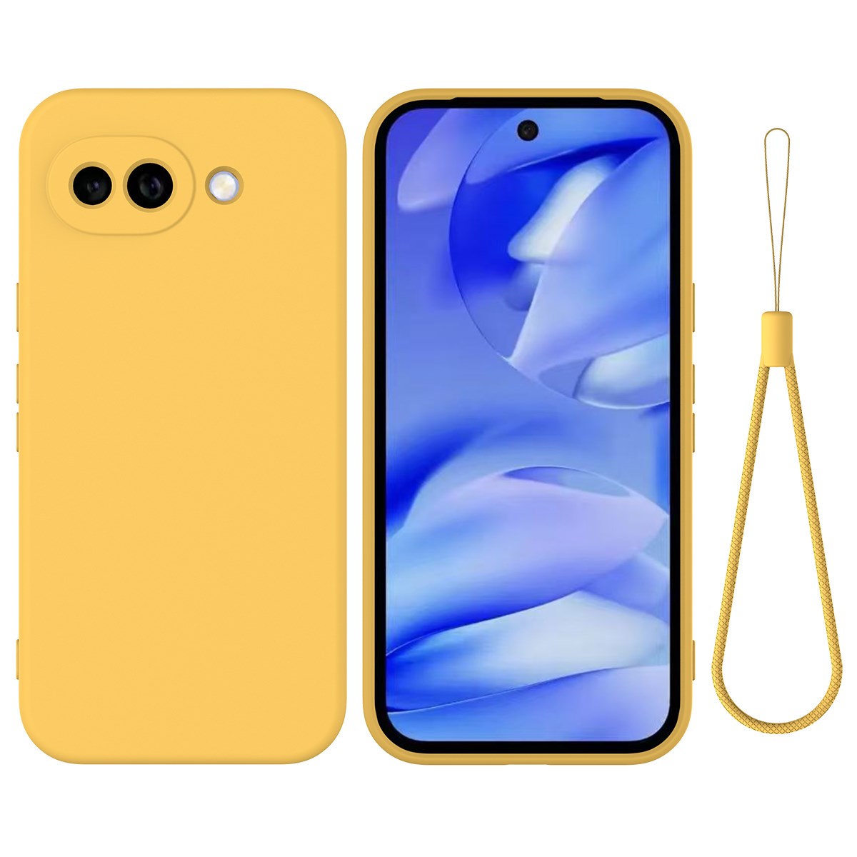 Google Pixel 10a EIDERWOOD Foret Silikone Bagside Cover m. Strop - Gul