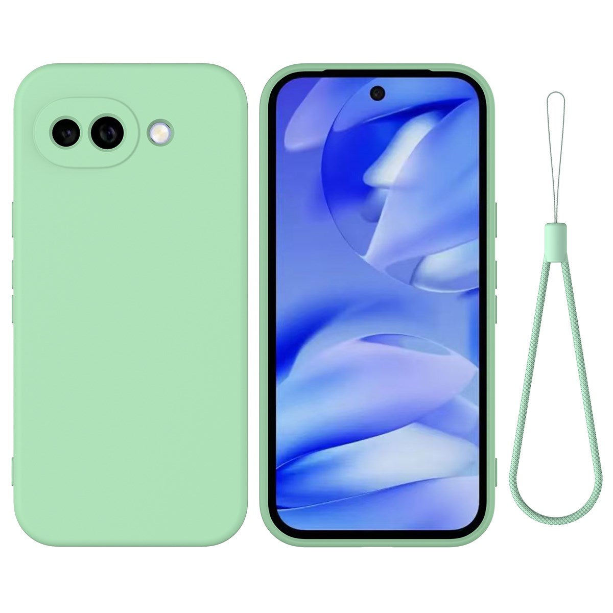 Google Pixel 10a EIDERWOOD Foret Silikone Bagside Cover m. Strop - Grøn
