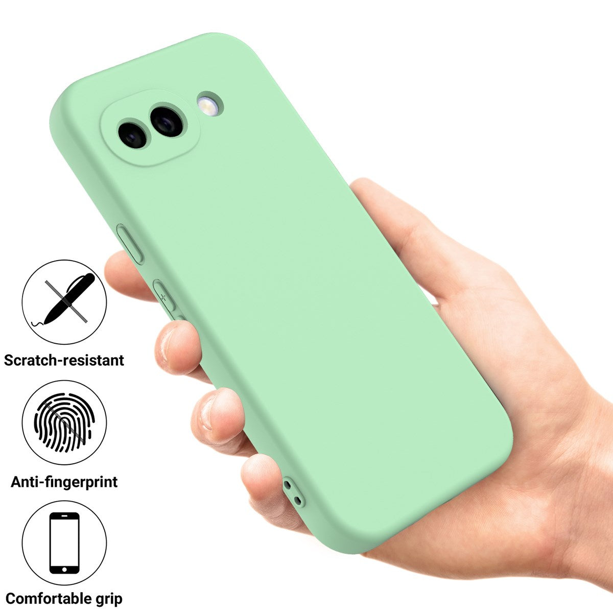 Google Pixel 10a EIDERWOOD Foret Silikone Bagside Cover m. Strop - Grøn