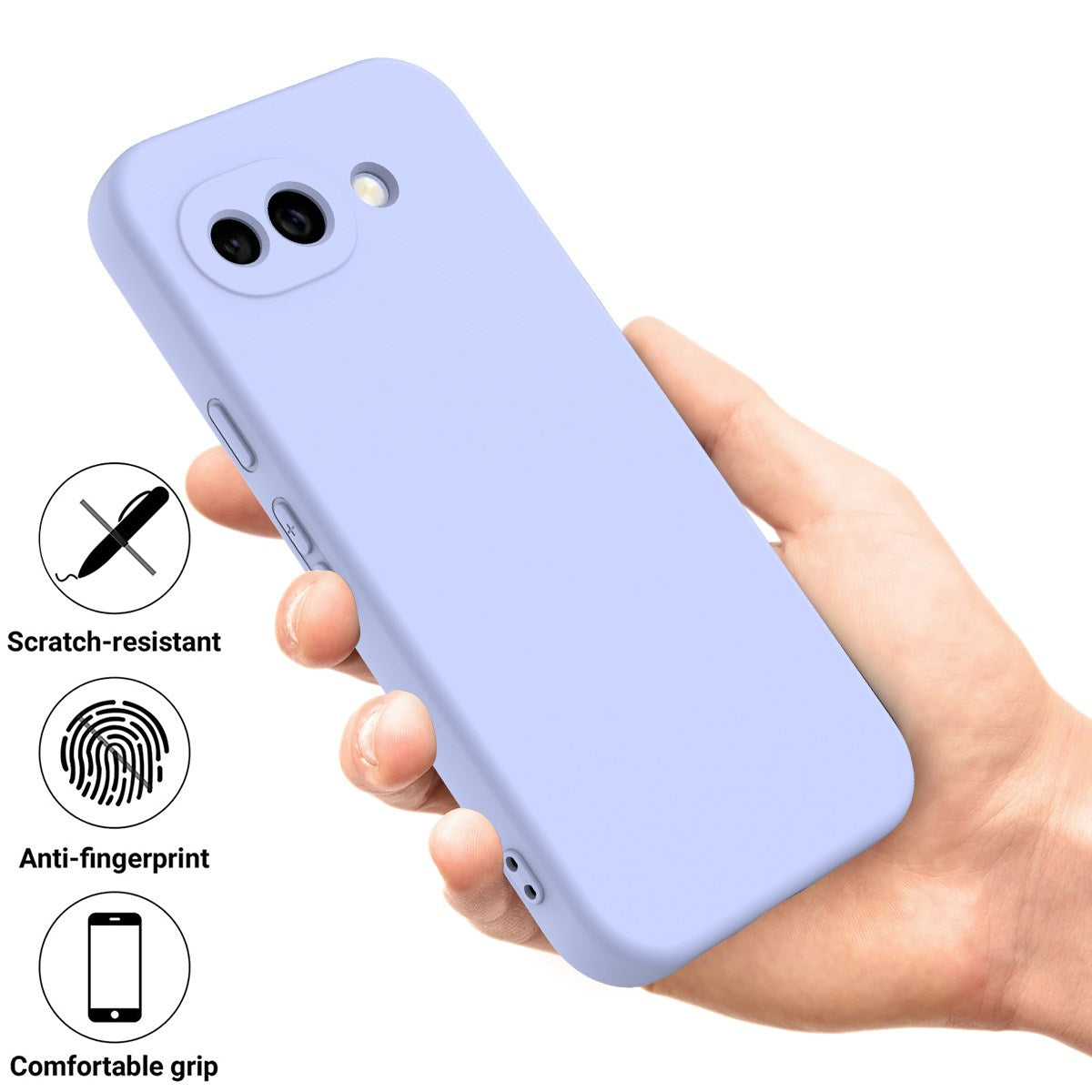 Google Pixel 10a EIDERWOOD Foret Silikone Bagside Cover m. Strop - Lilla