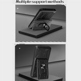 OPPO Find X9 Pro EIDERWOOD Håndværkercase - 360° Roterbar Camslider / Kickstand / Kortholder  - Blå