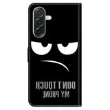 Samsung Galaxy A37 EIDERWOOD Flipcover m. Indbygget Kortholder & Ståfunktion - "Don't Touch My Phone"