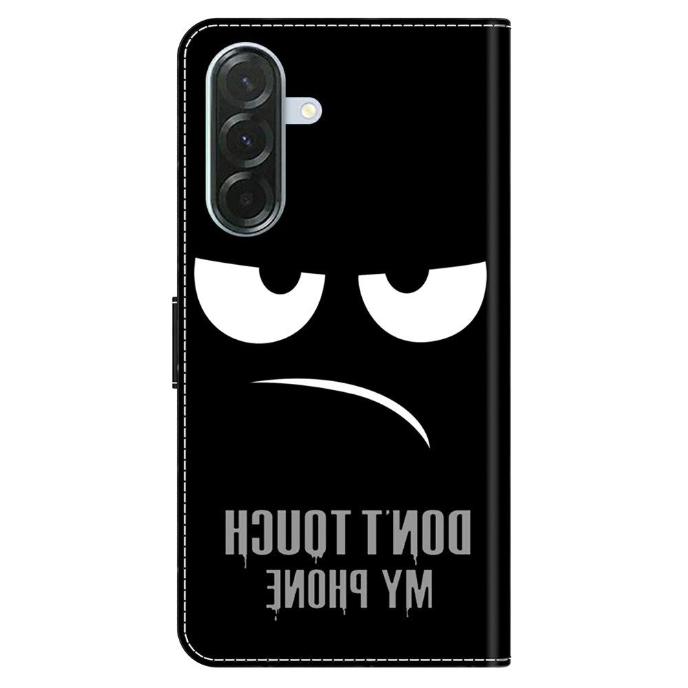 Samsung Galaxy A57 EIDERWOOD Flipcover m. Indbygget Kortholder & Ståfunktion - "Don't Touch My Phone"