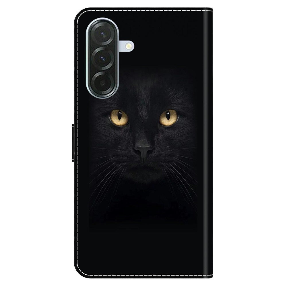 Samsung Galaxy A57 EIDERWOOD Flipcover m. Indbygget Kortholder & Ståfunktion - Sort Kat