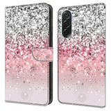 Samsung Galaxy A57 EIDERWOOD Flipcover m. Indbygget Kortholder & Ståfunktion - Lyserød / Sølv Glimmer