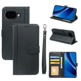Google Pixel 10a EIDERWOOD Kunstlæder Flip Cover - Sort