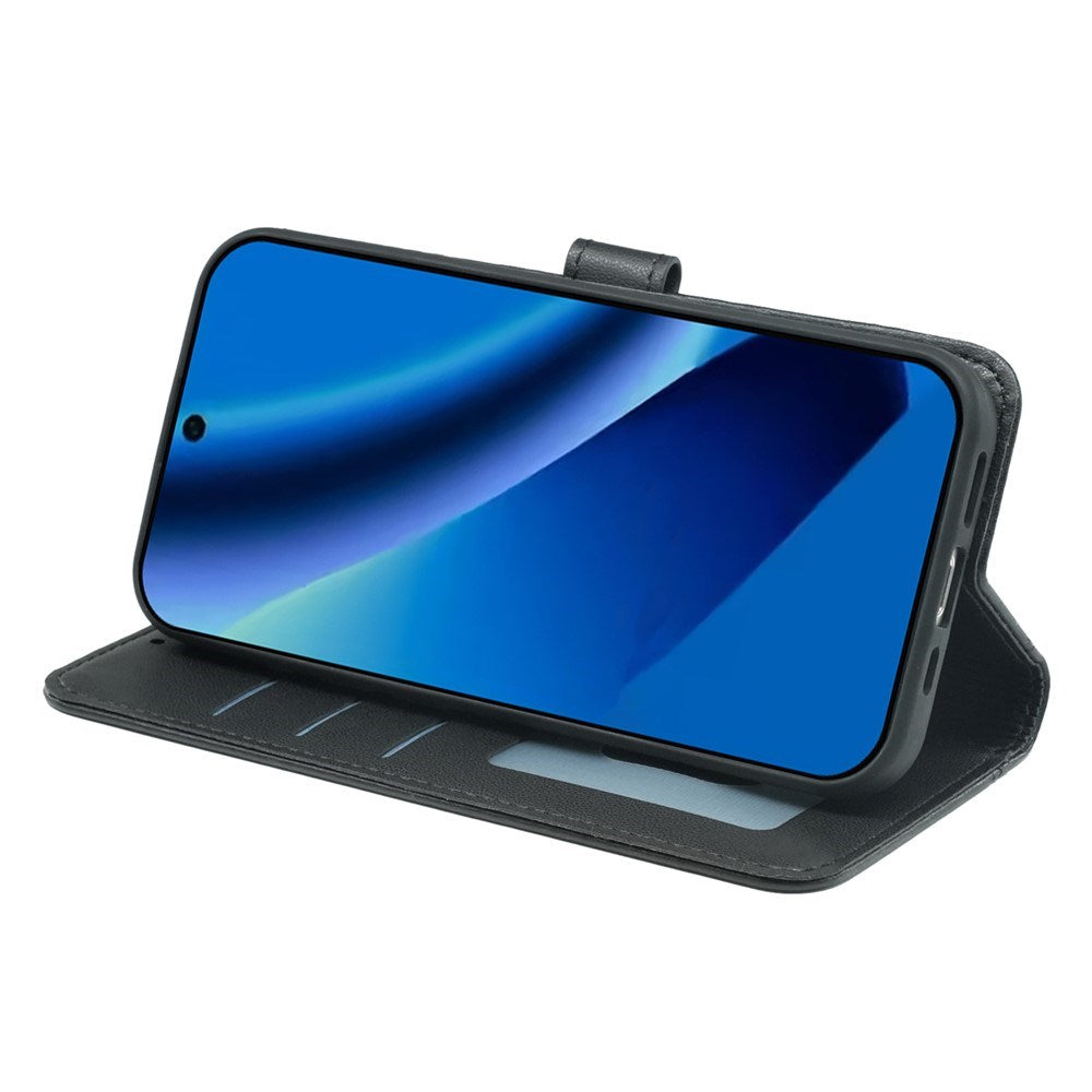 Google Pixel 10a EIDERWOOD Kunstlæder Flip Cover - Sort