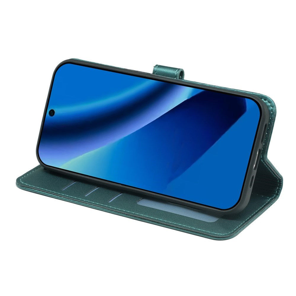 Google Pixel 10a EIDERWOOD Kunstlæder Flip Cover - Grøn