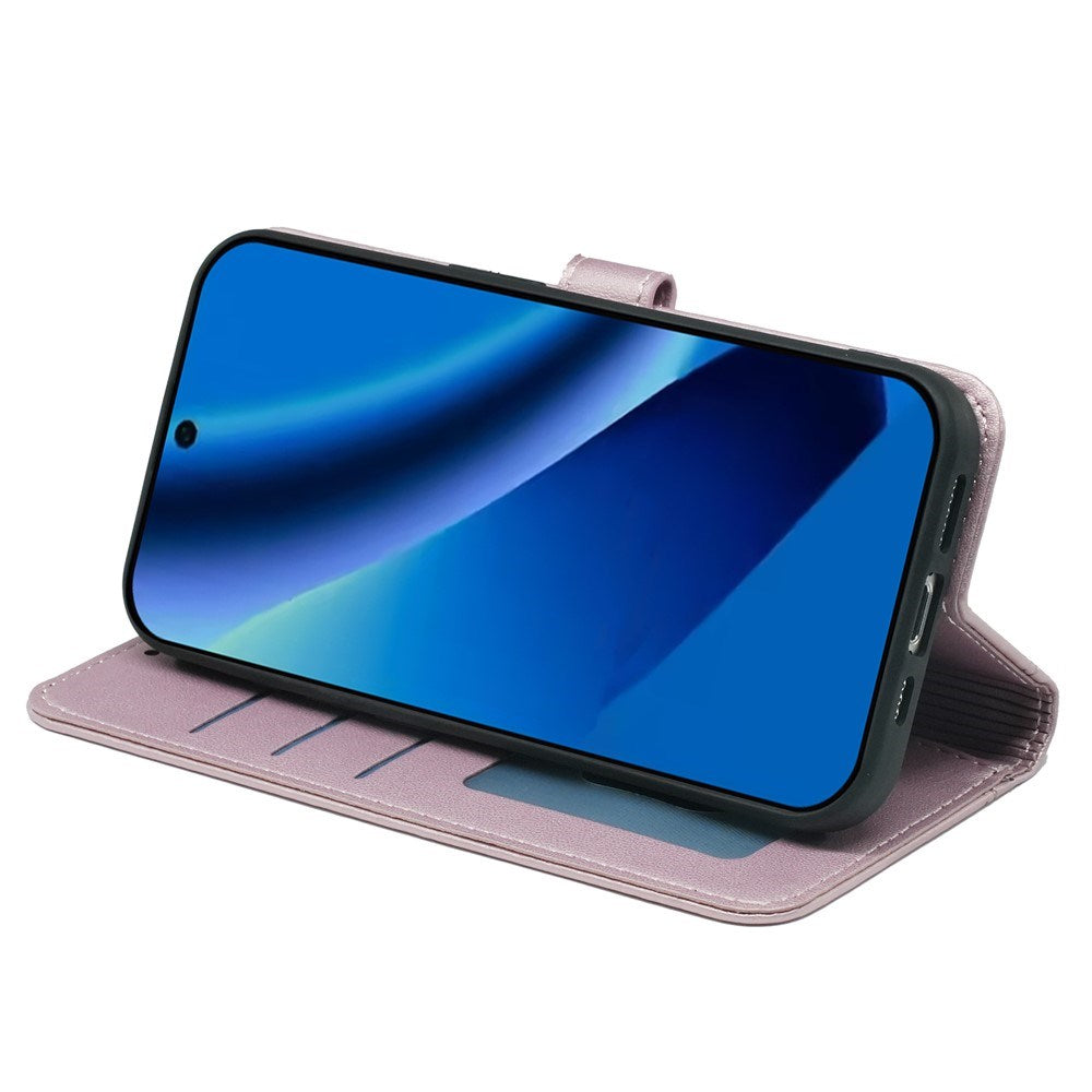 Google Pixel 10a EIDERWOOD Kunstlæder Flip Cover - Rose Gold