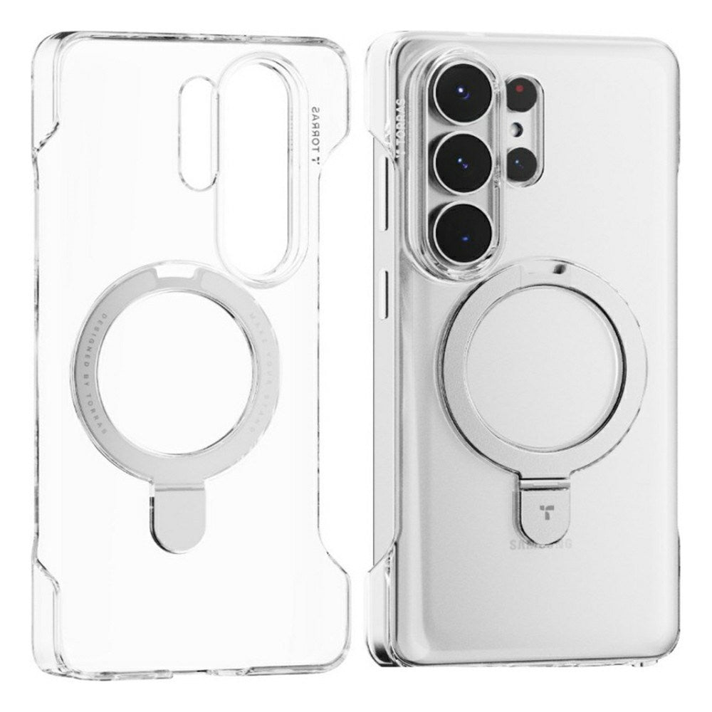 TORRAS Samsung Galaxy S26 Ultra Ostand Q1 Slim Cover m. Kickstand - MagSafe Kompatibel - Gennemsigtig