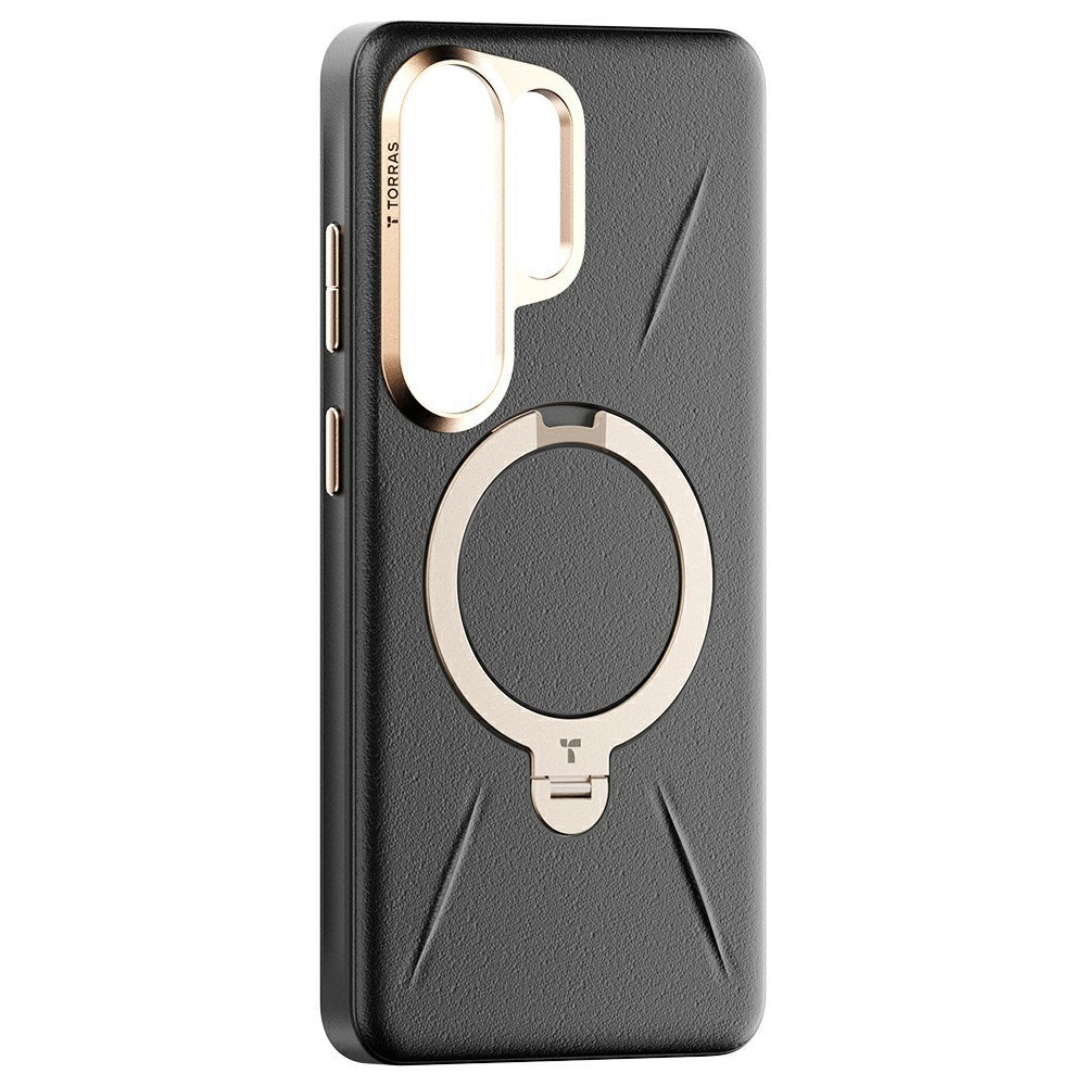 TORRAS Samsung Galaxy S26 Ultra Ostand Q3 VegSkin Cover m. Kickstand - MagSafe Kompatibel - Sort