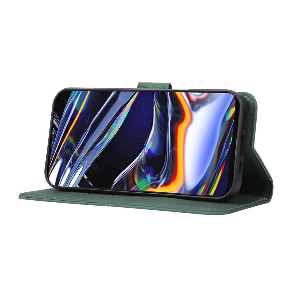 Samsung Galaxy A37 Kunstlæder Mobilcover m. Kortholder - Mørkegrøn