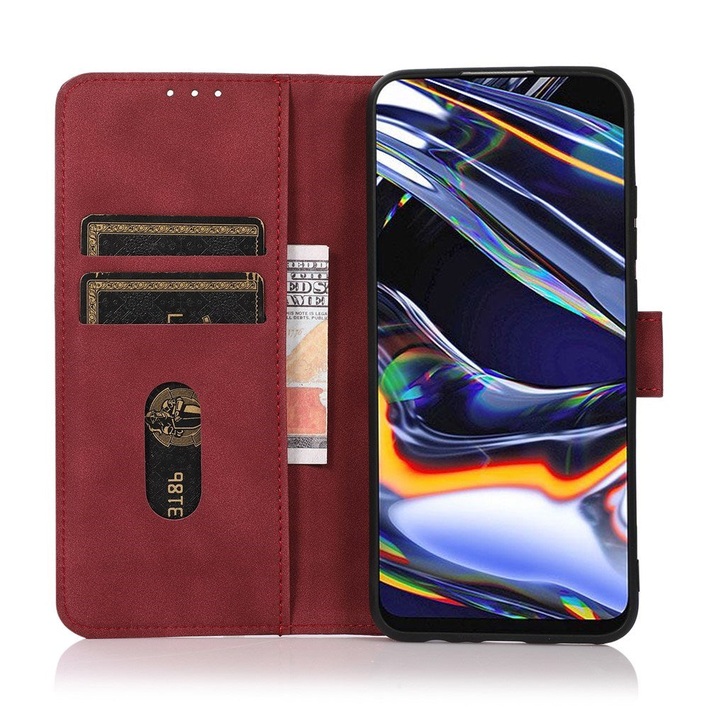 Samsung Galaxy A57 Kunstlæder Mobilcover m. Kortholder - Rød