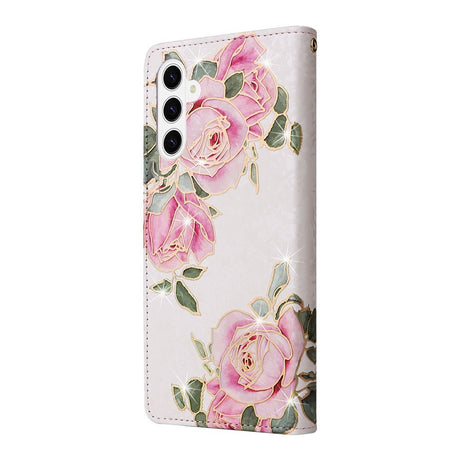 EIDERWOOD Samsung Galaxy S26 Kunstlæder Flip Cover - Blomster - Lyserød Rose