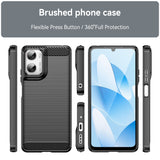 EIDERWOOD Motorola Moto G06 / G06 Power - Carbon Fiber Mobil Cover & Skærmbeskyttelse - Sort