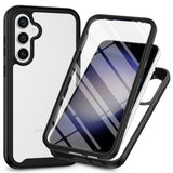 Samsung Galaxy A37 EIDERWOOD Cover med Indbygget Skærmbeskyttelse - 360° Beskyttelse - Gennemsigtig / Sort