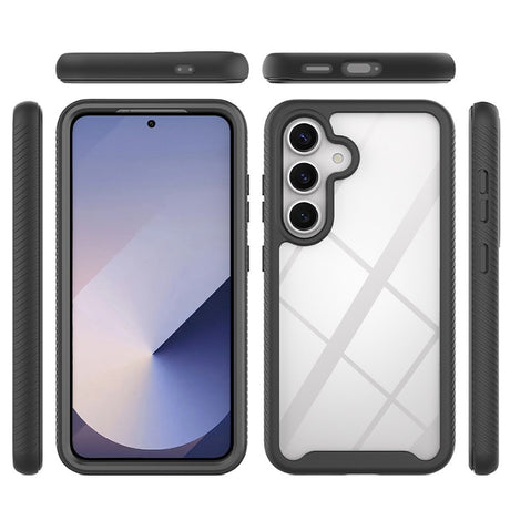 Samsung Galaxy A37 EIDERWOOD Cover med Indbygget Skærmbeskyttelse - 360° Beskyttelse - Gennemsigtig / Sort