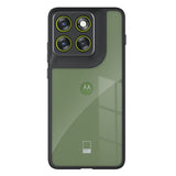 Motorola Edge 70 Max EIDERWOOD Stødabsorberende Hybrid Mobilcover - Gennemsigtig / Sort