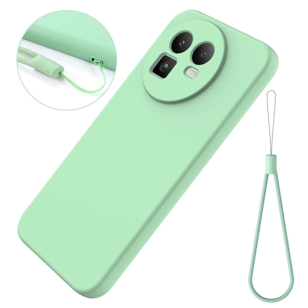 Realme GT 8 EIDERWOOD Silikone Bagside Cover m. Strop - Grøn