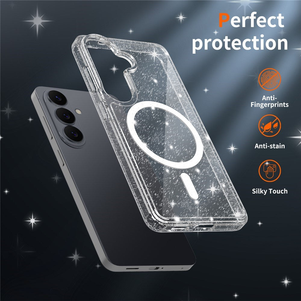 EIDERWOOD Samsung Galaxy S26 Plast Glitter Cover - MagSafe Kompatibel - Gennemsigtig