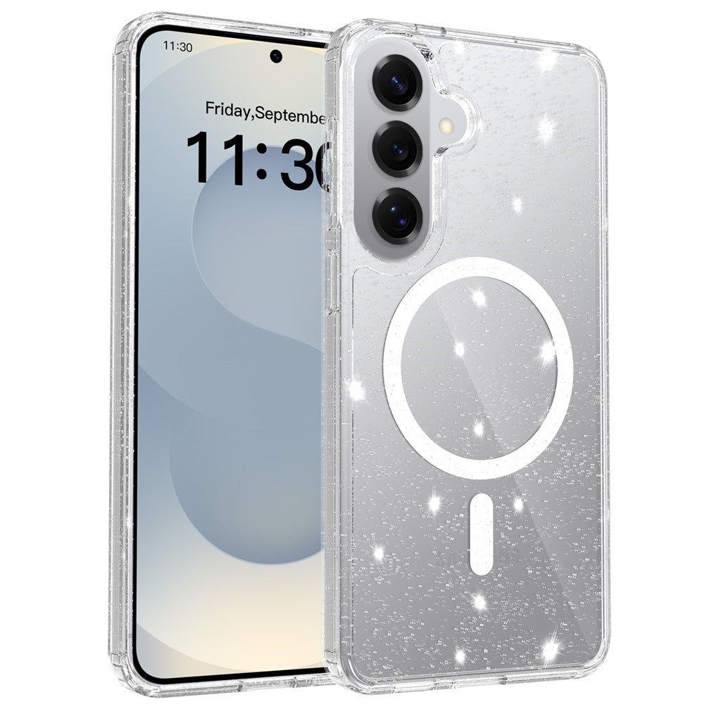 EIDERWOOD Samsung Galaxy S26+ (Plus) Plast Glitter Cover - MagSafe Kompatibel - Gennemsigtig