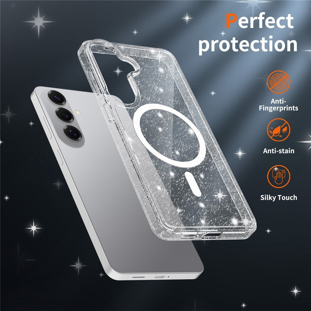 EIDERWOOD Samsung Galaxy S26+ (Plus) Plast Glitter Cover - MagSafe Kompatibel - Gennemsigtig