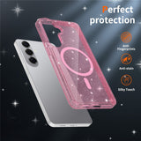 EIDERWOOD Samsung Galaxy S26+ (Plus) Plast Glitter Cover - MagSafe Kompatibel - Gennemsigtig / Lyserød