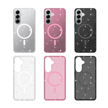 EIDERWOOD Samsung Galaxy S26+ (Plus) Plast Glitter Cover - MagSafe Kompatibel - Gennemsigtig / Lyserød