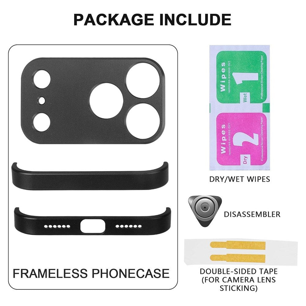 iPhone 17 Pro Max Todelt Bumper Cover m. Kameralinsebeskytter - Sort