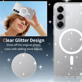 EIDERWOOD Samsung Galaxy S26+ (Plus) Plast Glitter Cover inkl. Skærmglas - MagSafe Kompatibel - Gennemsigtig