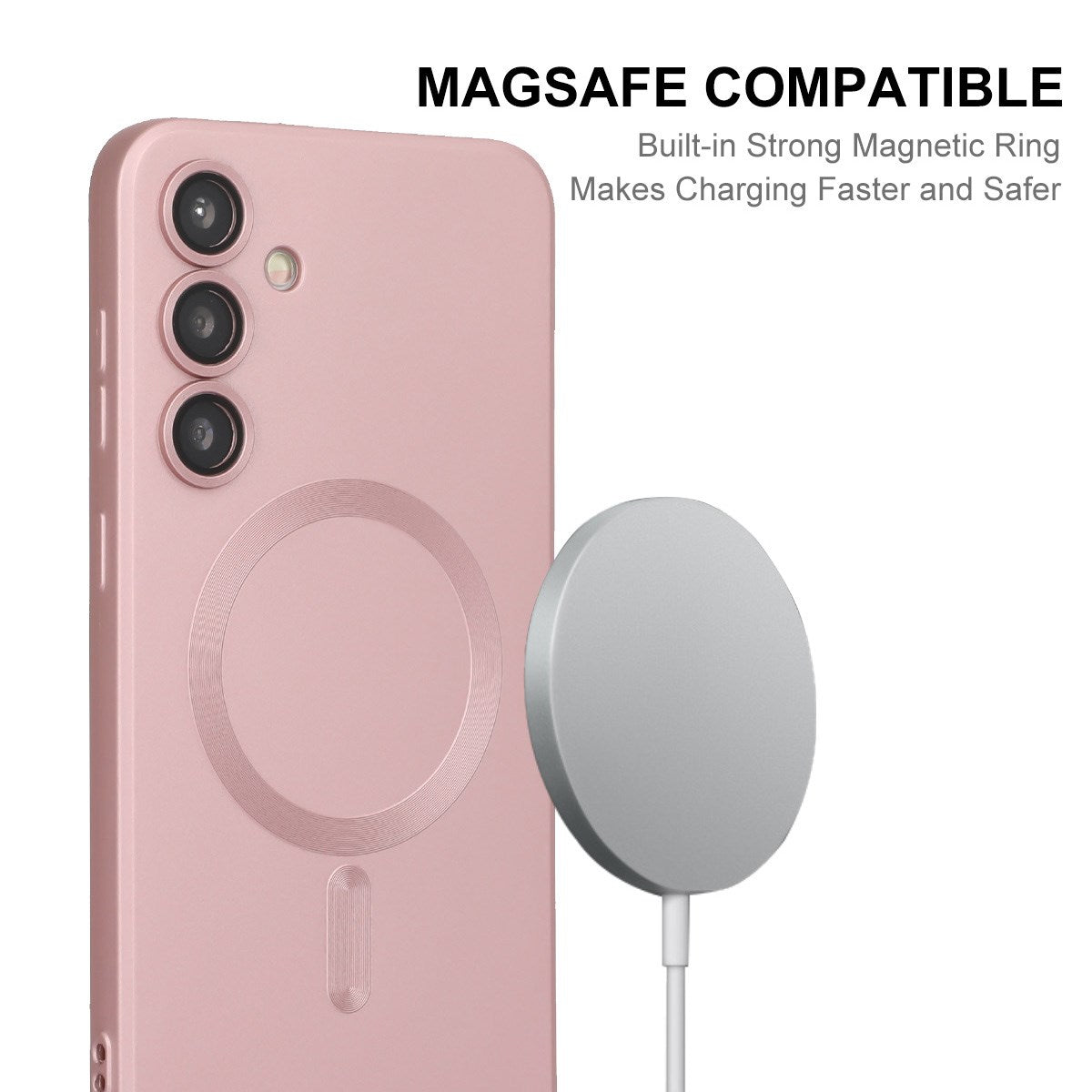 Samsung Galaxy A37 ENKAY Fleksibelt Plastik Mobilcover - MagSafe Kompatibel - Sort