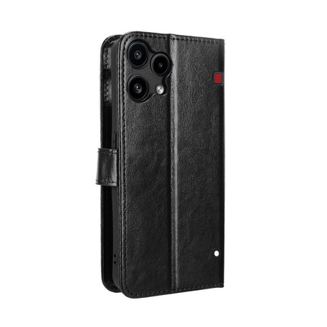 Nothing Phone (3a) Lite EIDERWOOD Kunstlæder Flip Cover - Strop - Sort