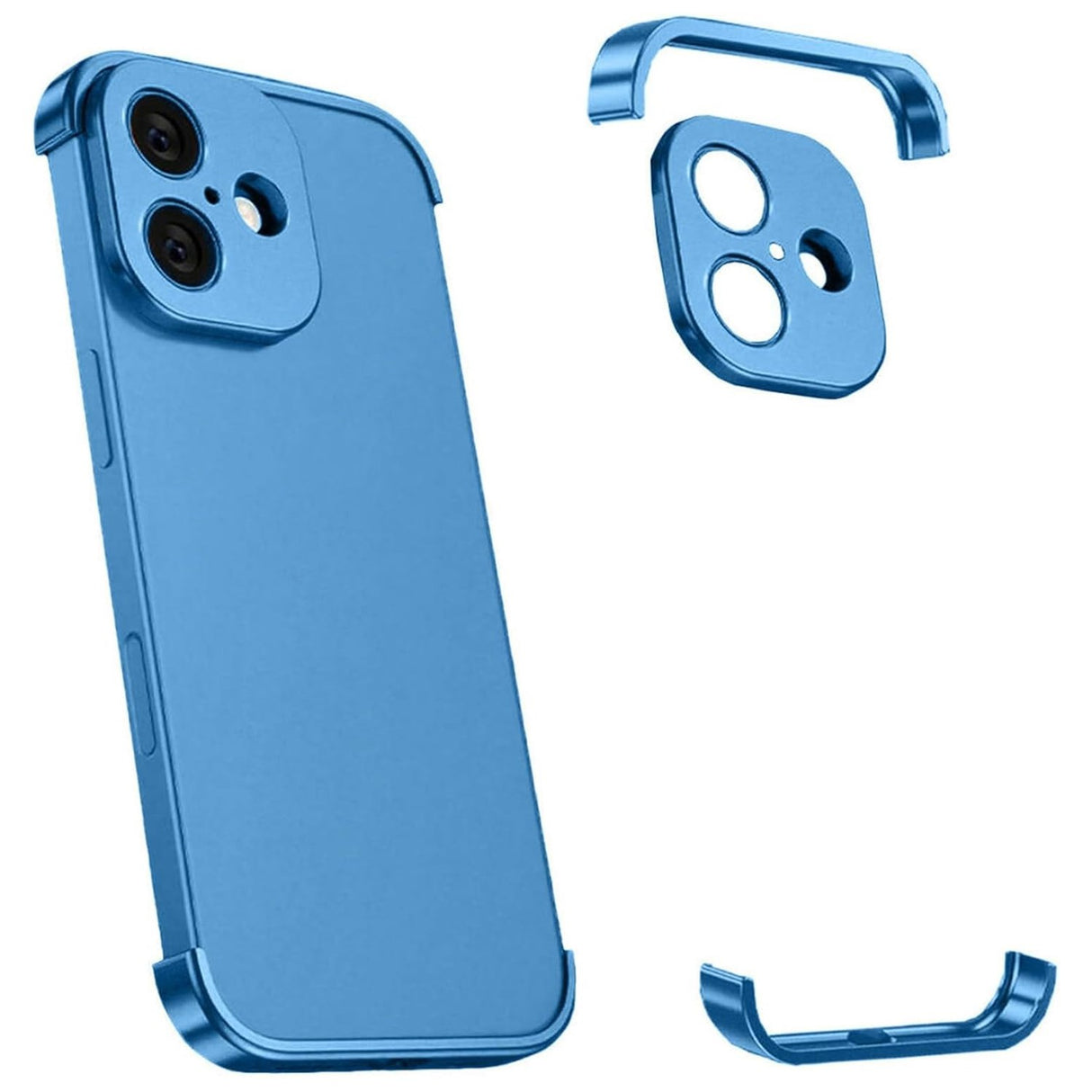 iPhone 17 Todelt Bumper Cover m. Kameralinsebeskytter - Blå