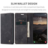 CASEME Samsung Galaxy S26 Kunstlæder Flip Cover m. Kortholder & Ståfunktion - Sort