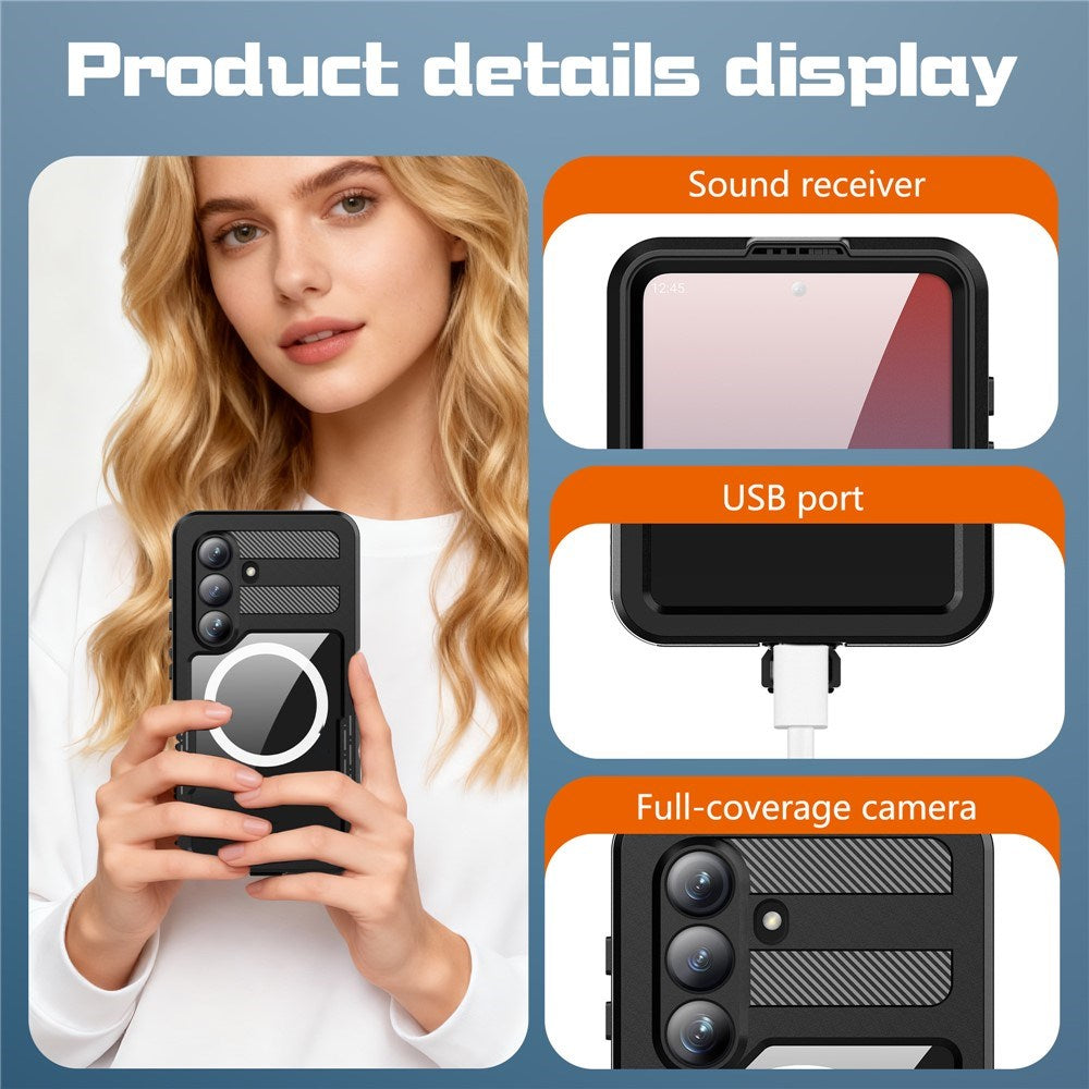 Samsung Galaxy S26 Redpebber Vandtæt Hybrid Plast Bagside Cover - MagSafe Kompatibel - Sort